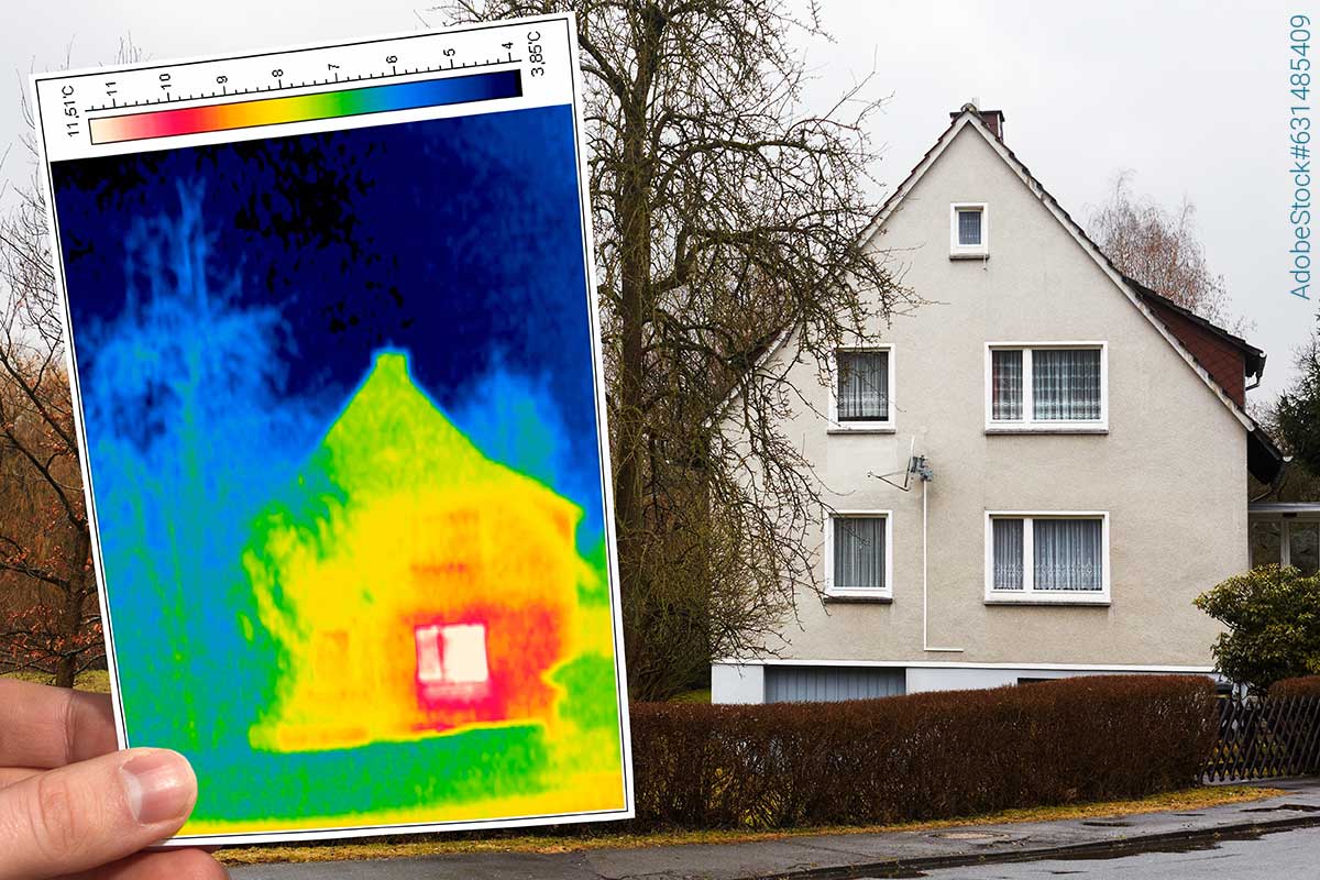Thermografie eines Einfamilienhauses